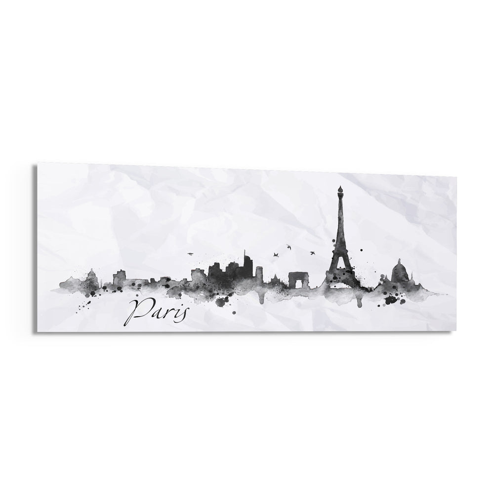 Paris Glass Wall Art (36"x14") lifestyle preview F