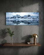 Snowy Mountain Glass Wall Art (36"x14") lifestyle preview D