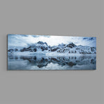 Snowy Mountain Glass Wall Art (36"x14") lifestyle preview E