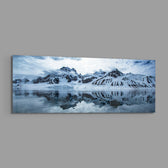 Snowy Mountain Glass Wall Art (36"x14") lifestyle preview E
