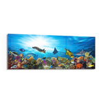 Coral Reef Turtle Underwater Sea Glass Wall Art lifestyle preview F