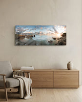 Rock Arch Cliff Coastline Waves Glass Wall Art lifestyle preview A