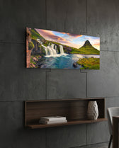 Waterfall Glass Wall Art (36"x14") lifestyle preview B
