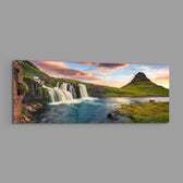 Waterfall Glass Wall Art (36"x14") lifestyle preview E