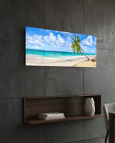 Palm Tree Glass Wall Art (36"x14") lifestyle preview B