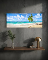 Palm Tree Glass Wall Art (36"x14") lifestyle preview D