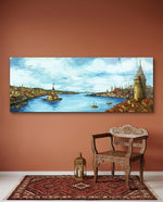 Old Istanbul Glass Wall Art (36"x14")