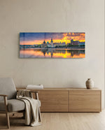 Prague Glass Wall Art (36"x14") lifestyle preview A