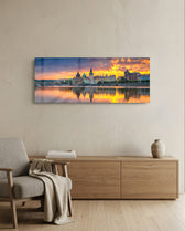 Prague Glass Wall Art (36"x14") lifestyle preview A