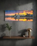 Prague Glass Wall Art (36"x14") lifestyle preview D