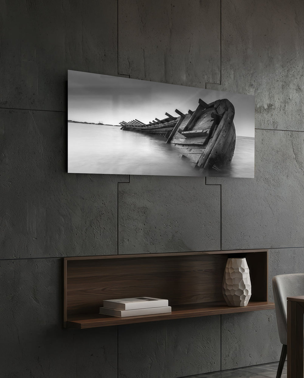 Shipwreck Glass Wall Art (36"x14") lifestyle preview B