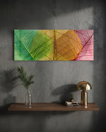 Leaves Glass Wall Art (36"x14") lifestyle preview D