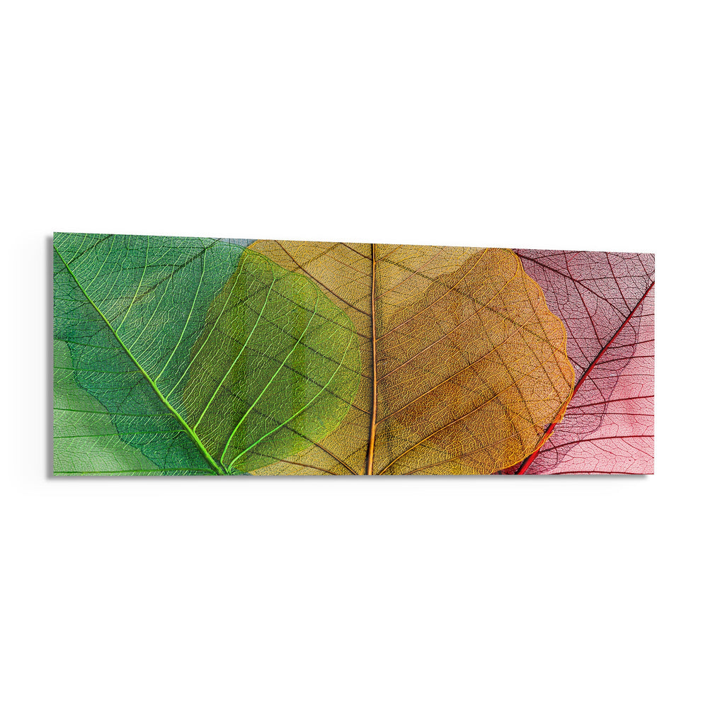 Leaves Glass Wall Art (36"x14") lifestyle preview F