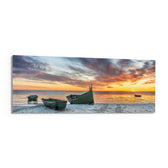 Sunset By The Sea Glass Wall Art (36"x14") lifestyle preview F