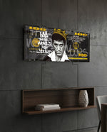 Crowned King Portrait Dollar Glass Wall Art (36"x14")