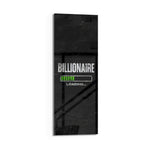 Motivational typography panel with a bold distressed word above a green segmented progress bar on a black textured ground. panoramic glass wall art D