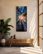 Enchanted Forest Canopy Glass Wall Art (36"x14")