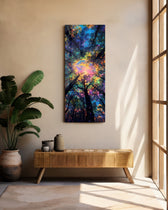 Enchanted Forest Canopy Glass Wall Art (36"x14")