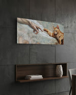 Ginger Kitten and Creation Hand Glass Wall Art (36"x14")