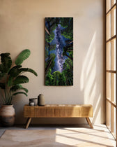 Forest Canopy and Milky Way Glass Wall Art (36"x14")