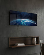 Planet Earth From Space Glass Wall Art (36"x14")
