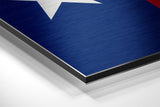 Texas Flag Brushed Aluminium Dibond Wall Art