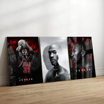 Michael Jordan Glass Wall Art Bundle.