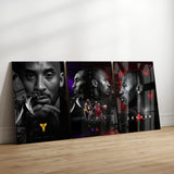 MJ and Kobe Bryant Glass Wall Art Bundle.