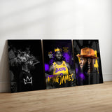 King James Glass Wall Art Bundle - LeBron James Collection.