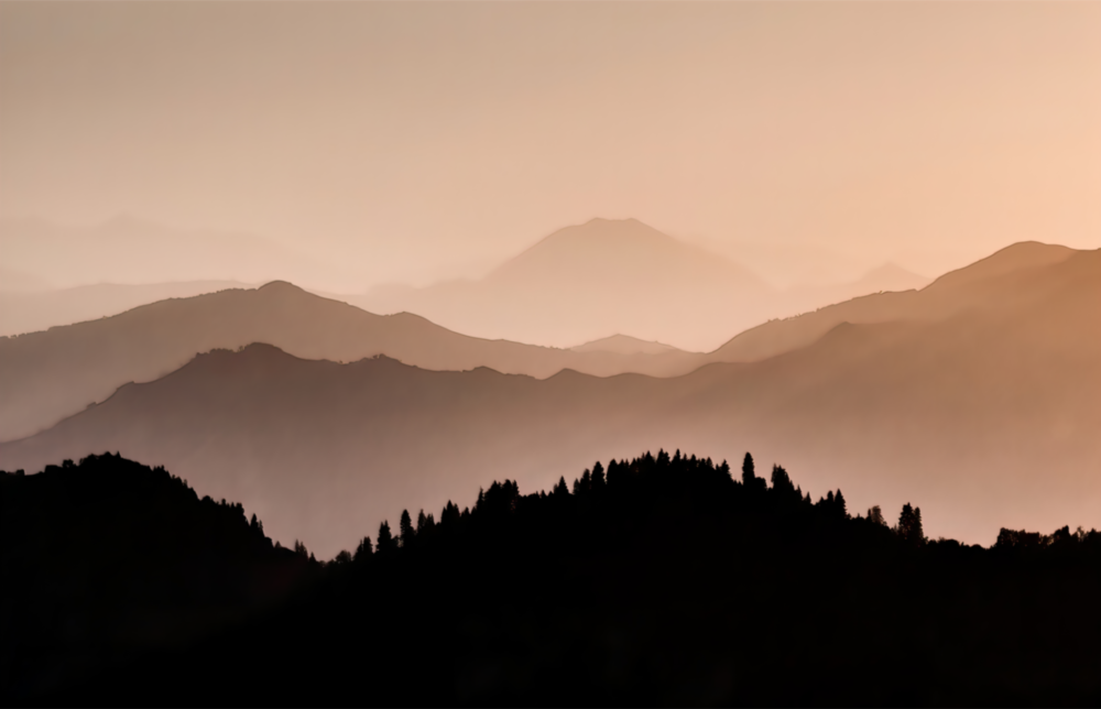 Mountains Glass Wall Art