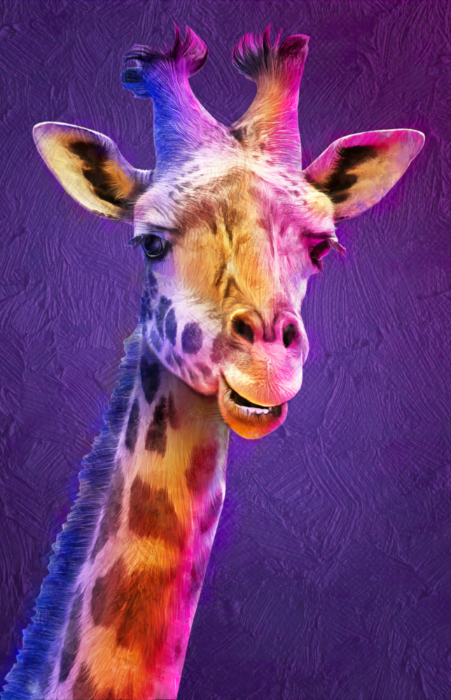 Giraffe Glass Wall Art