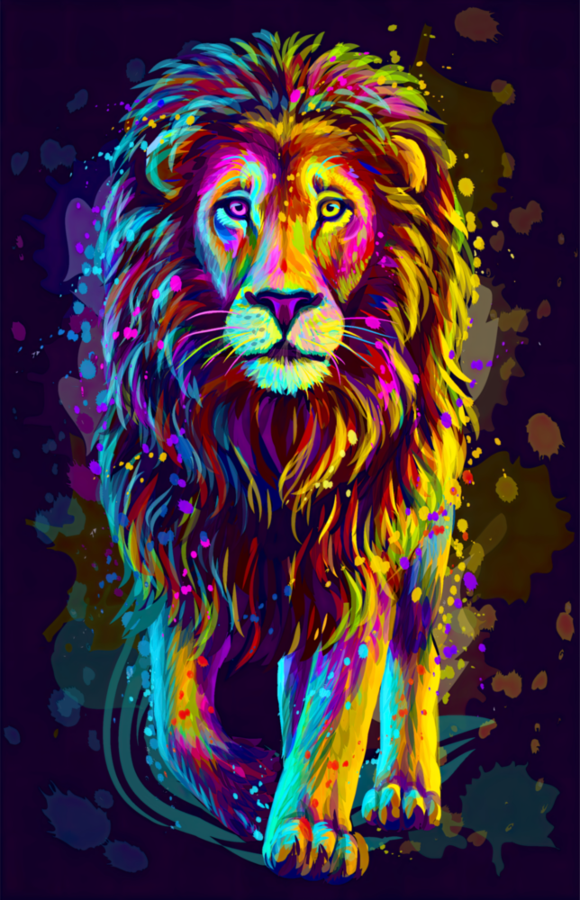 Lion Glass Wall Art