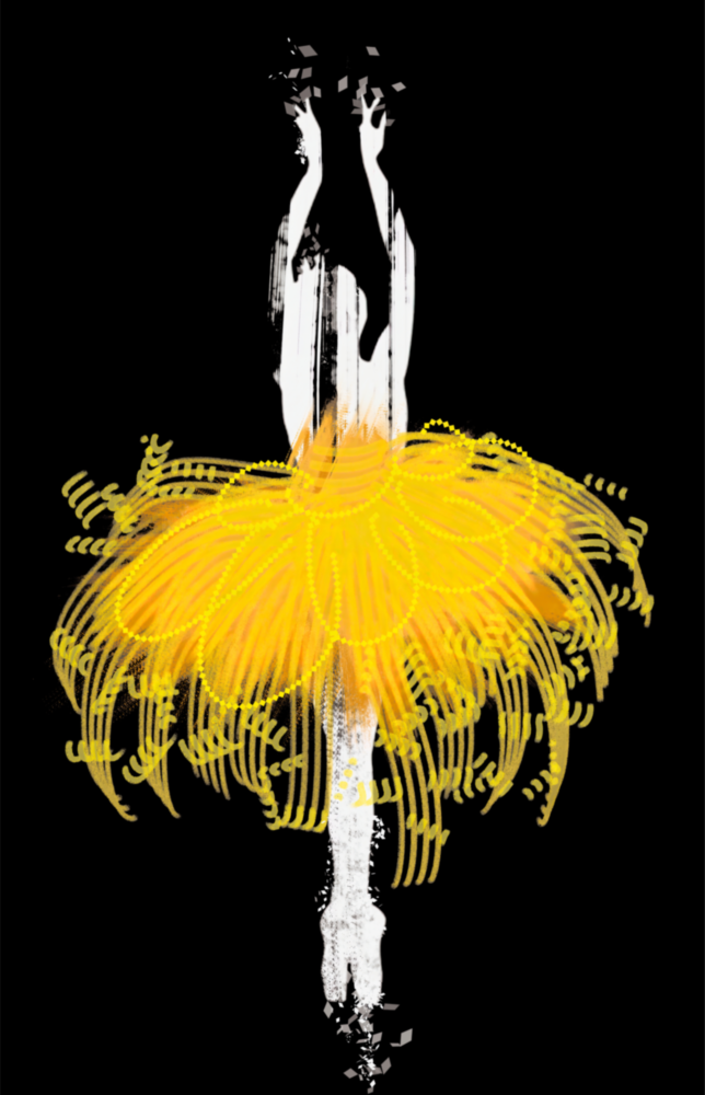 Ballerina Glass Wall Art