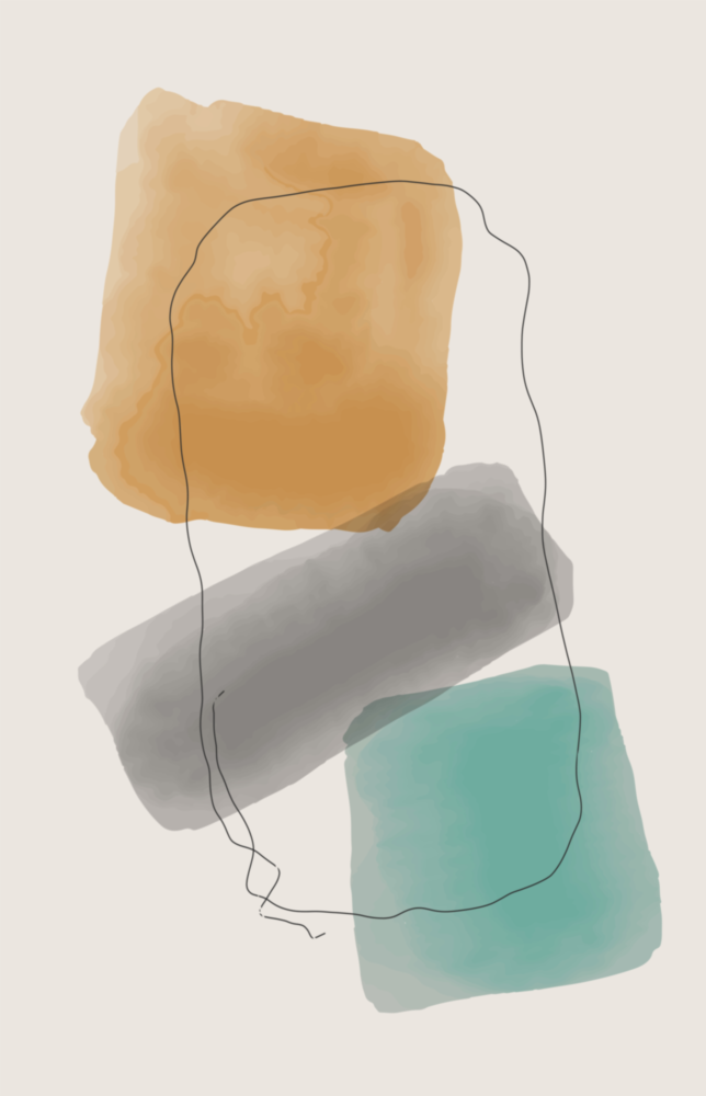 Abstract Shapes Glass Wall Art