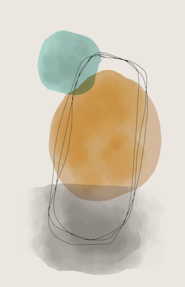 Abstract Shapes Glass Wall Art