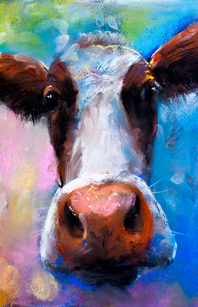 Cow Glass Wall Art