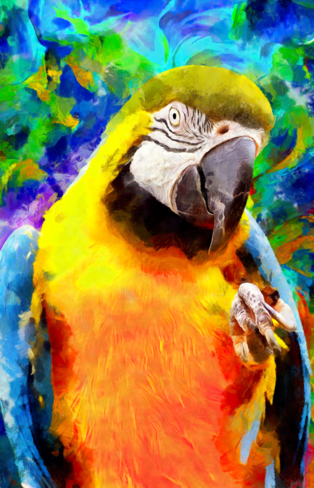 Parrot Glass Wall Art