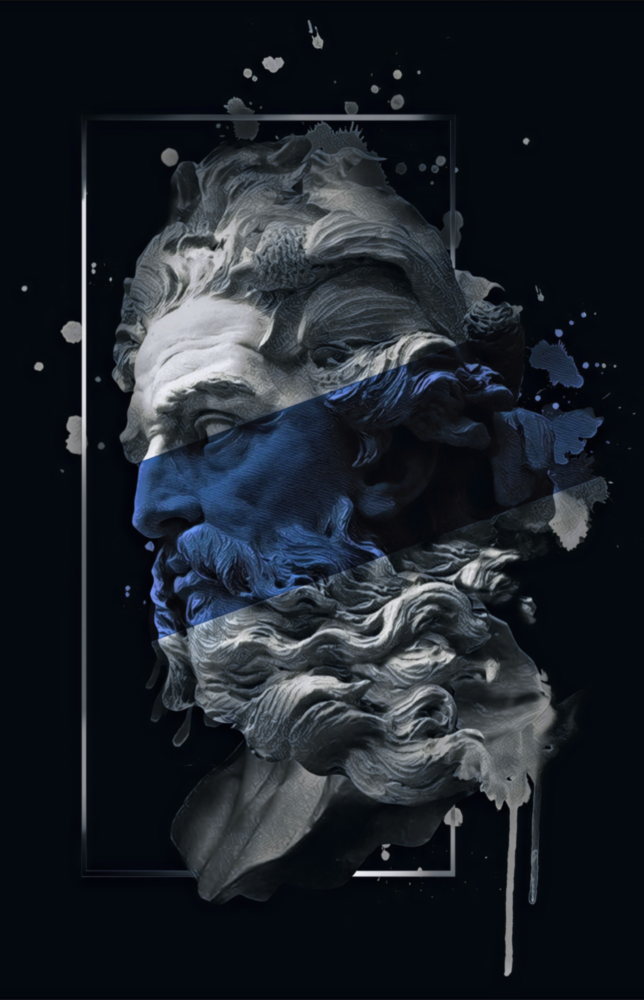 Poseidon Glass Wall Art