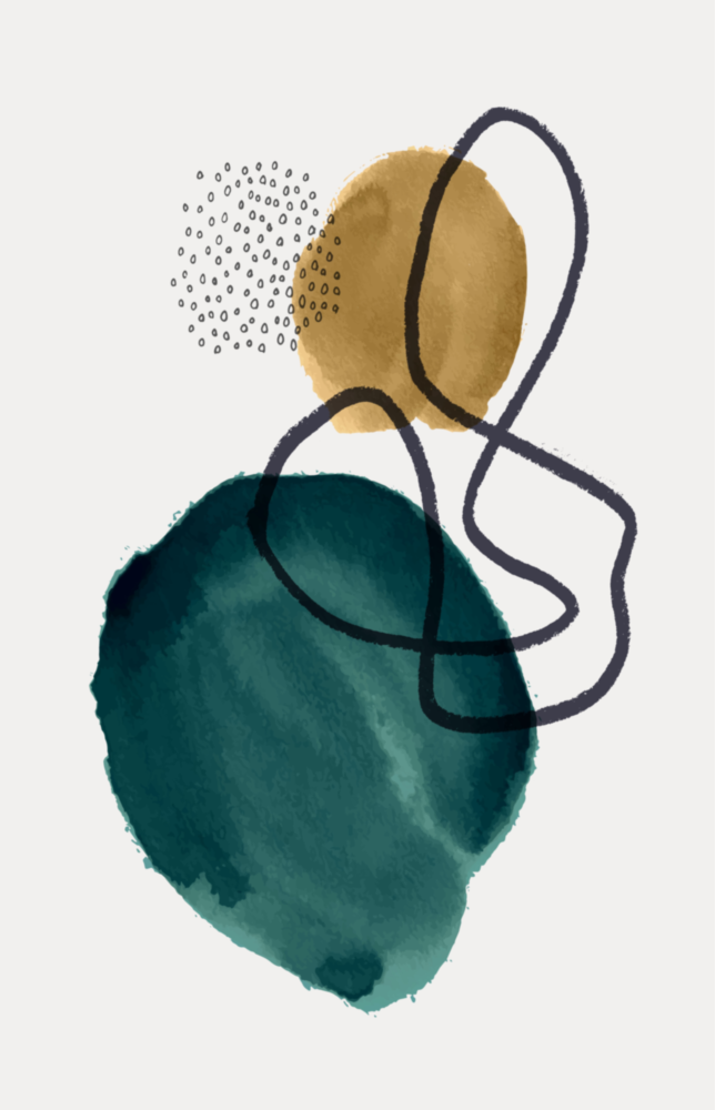 Abstract Shapes Glass Wall Art