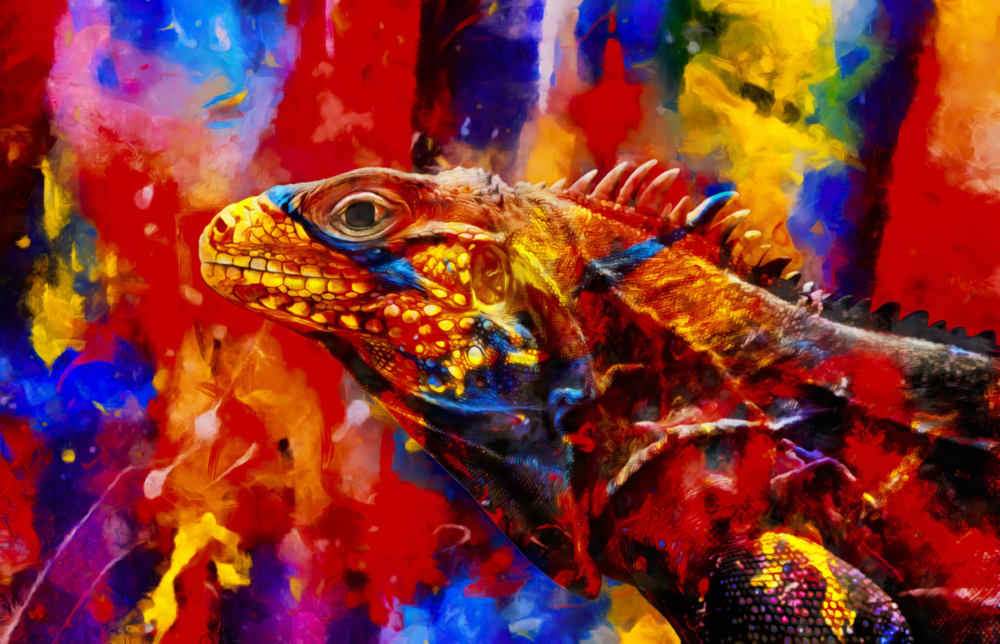 Chameleon Glass Wall Art