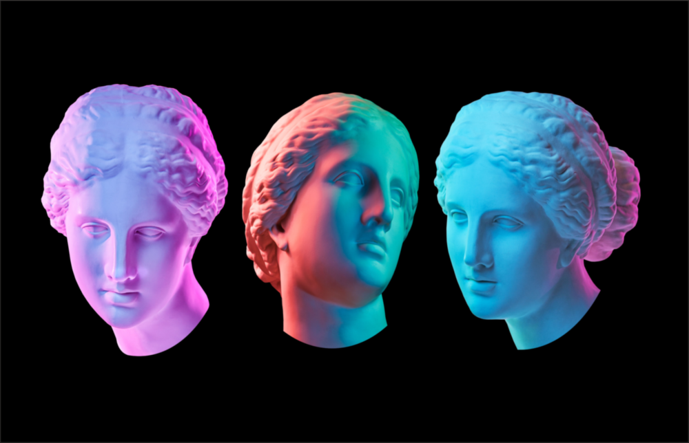 Statues Glass Wall Art