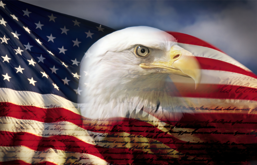 American Eagle Glass Wall Art
