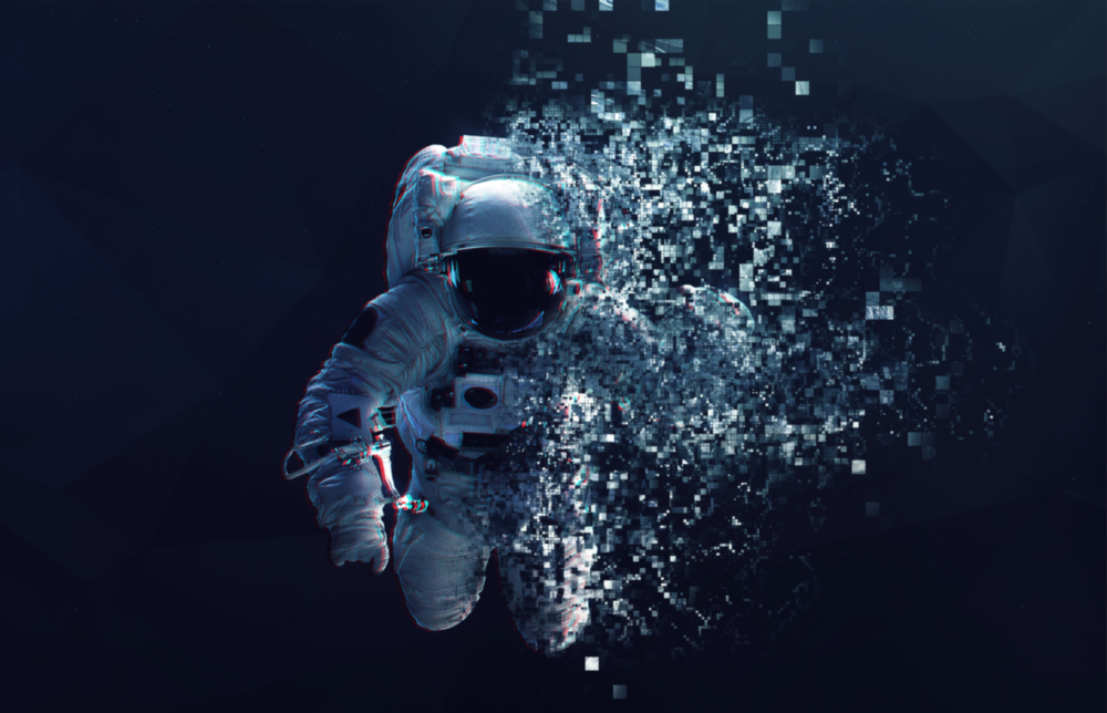 Astronaut Glass Wall Art