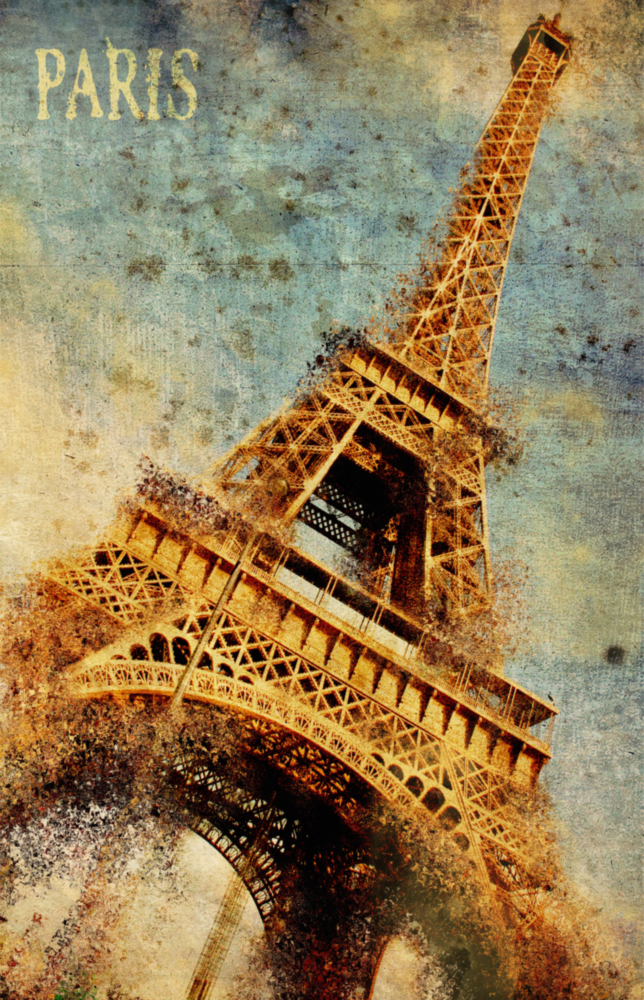 Eiffel Tower Glass Wall Art