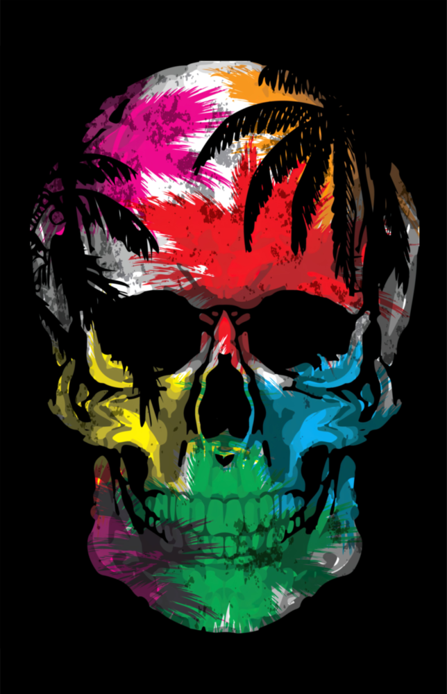 Skull Glass Wall Art