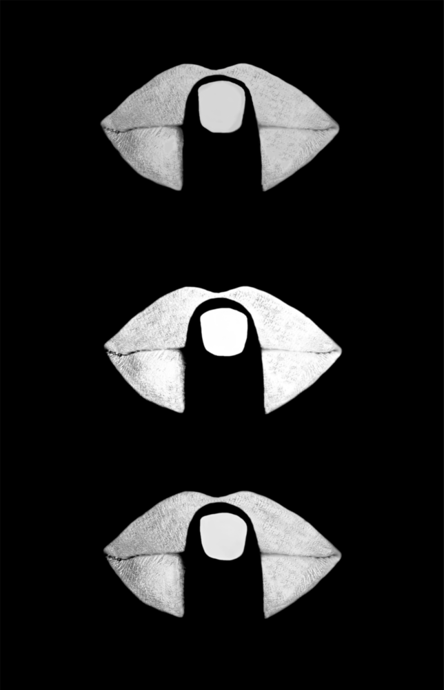 Lips Glass Wall Art
