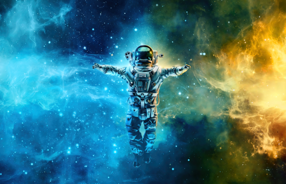 Astronaut Glass Wall Art