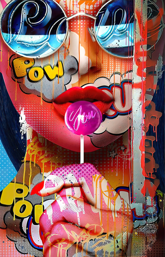 Lollipop Glass Wall Art