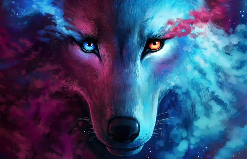 Wolf Glass Wall Art