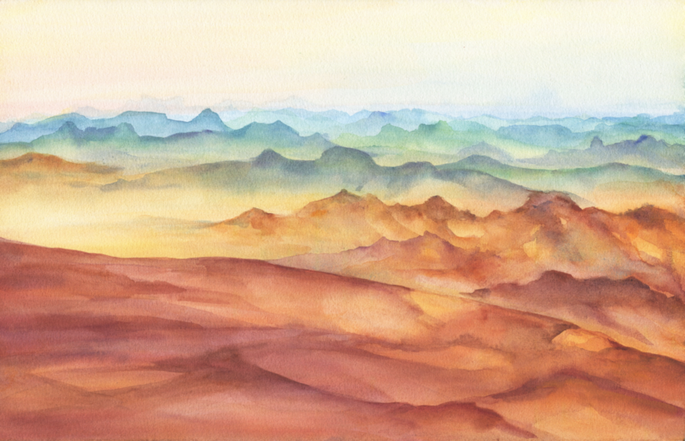 Abstract Mountains Glass Wall Art